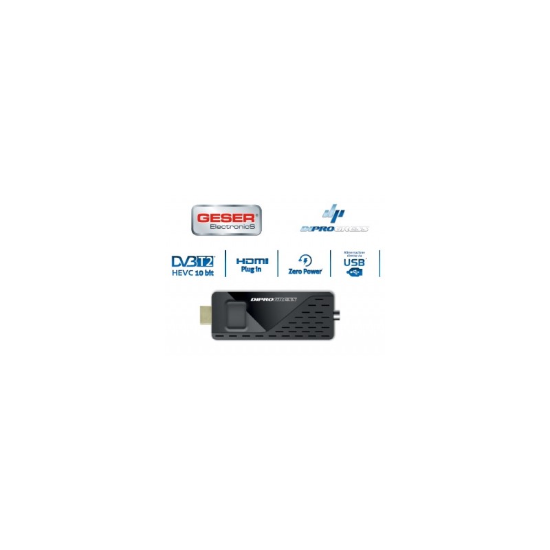 Decoder DIPRO DVB-T2 HEVC HDMI stick